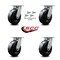 Service Caster 6 Inch Kingpinless Phenolic Wheel Swivel Caster Set with Swivel Lock SCC SCC-KP30S620-PHR-BSL-4 - alternate 6